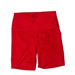 Yogalicious  Womens Red High-Waisted Biker Shorts M
